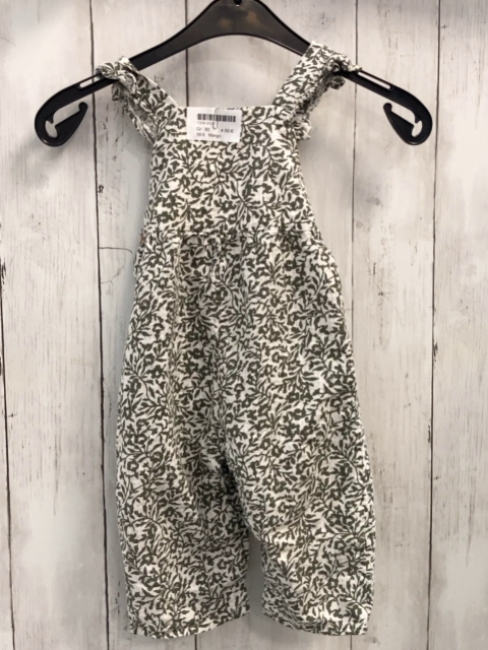 Mango  Jumpsuit  Gr. 80  weiß oliv Blümen + Blätter 