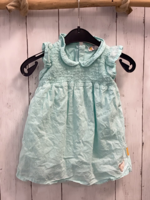 Steiff  Kleid  Gr. 62  mint Lochstickerei gesmoktes Oberteil 
