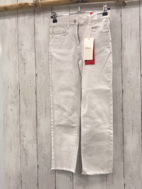 neu S´Oliver Hose Gr. 140  weiß Jeans Bund verstellbar NP 39,99€