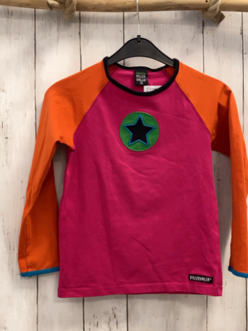 Viller Villa Langarmshirt Gr. 116  pink orange 