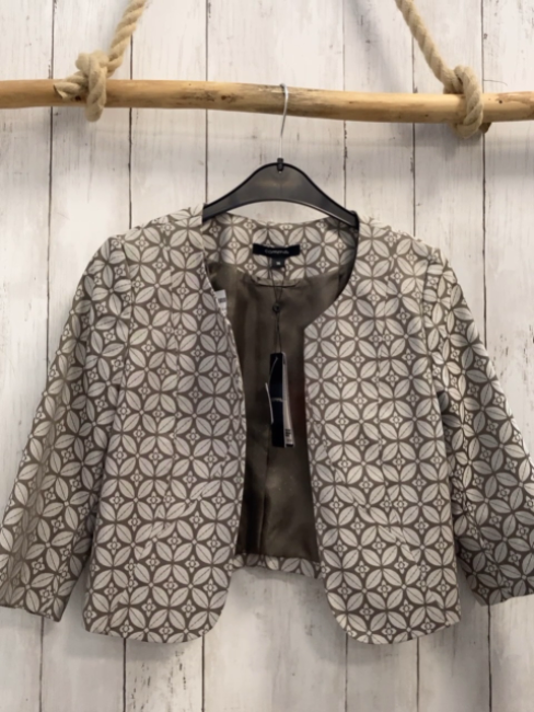 neu Comma  Blazer  Gr. 36  dunkelgrau hellgrauer Blumendruck NP 89,99 € reduziert auf 29,9 € 