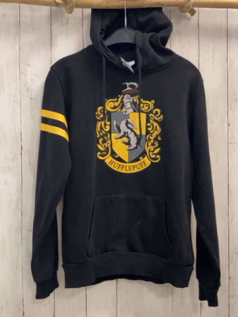 Harry Potter  Pullover  Gr. 158/164  schwarz Kapuze Hufflepuff 