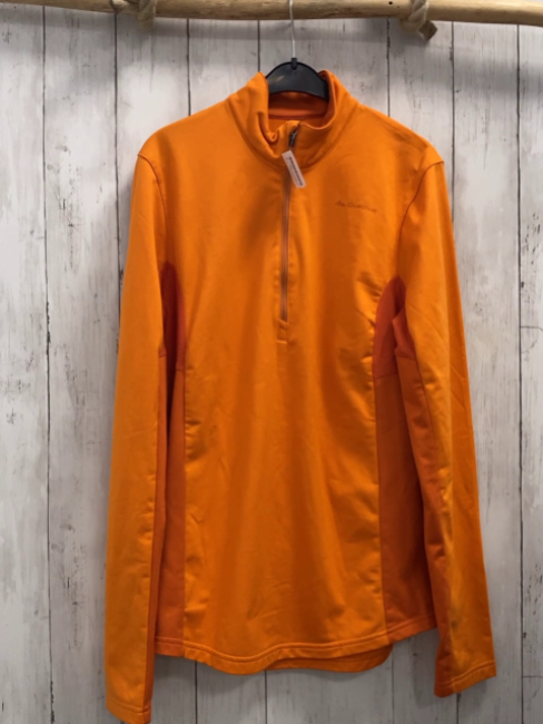 Decathlon  Sportshirt lang  Gr. 164/170  orange dunkelorange Reißverschluss 