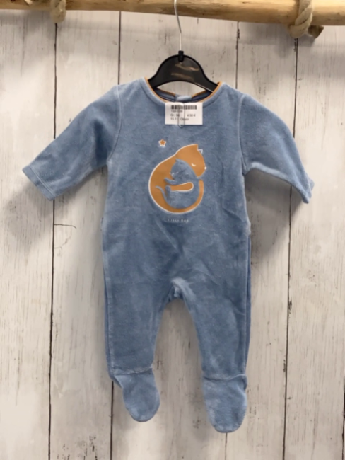 Obaibi Schlafanzug Gr. 56  blau umarmende Katzen