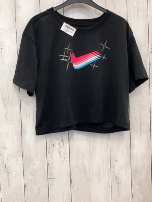 Nike  T-Shirt  Gr. 158/164  schwarz buntes Label weiße Sterne 