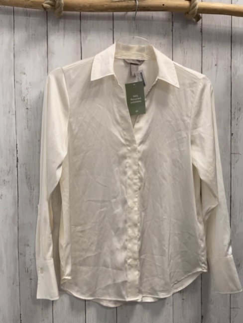 neu H&M  Bluse Gr. S creme glänzend NP 17,99 € 