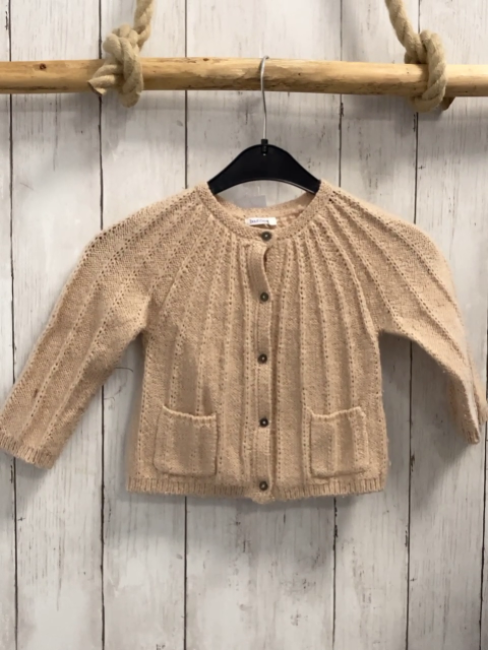 bout´chou  Strickjacke  Gr. 98  sand Zöpfe 