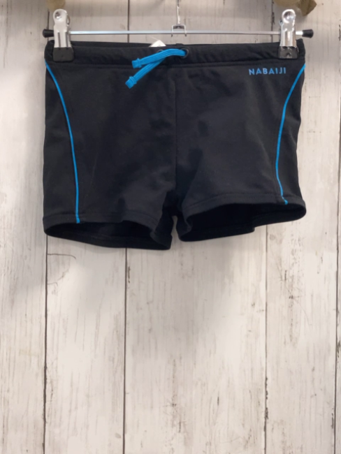 Decathon Badehose  Gr. 140  schwarz hellblauer Bund 