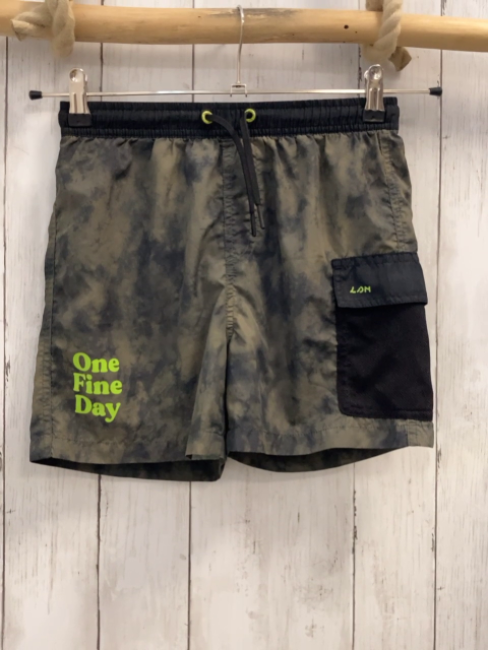 Losan  Badeshorts  Gr. 152  oliv grau meliert schwarze Tasche + Bund 