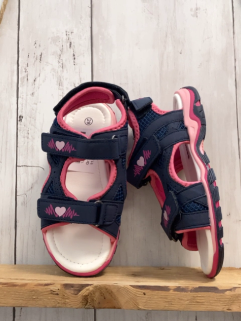 Lamino  Sandalen  Gr. 29  blau pink Bund Herz 