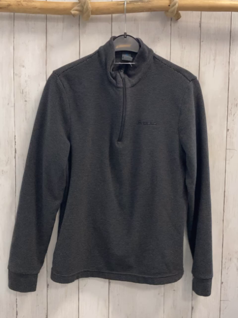 Odlo  Pullover Gr. S schwarz graue Streifen Fleece Reißverschluss 