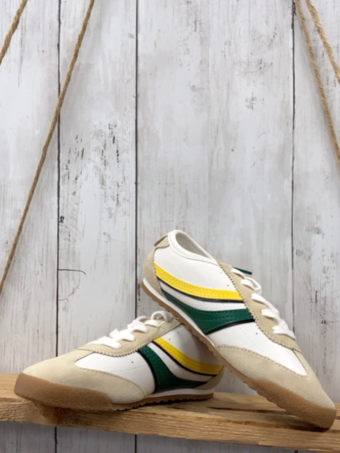 neu zara Schuhe Gr. 34  weiß beige gelb grün