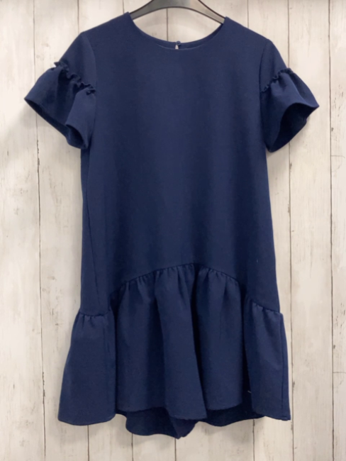 Mayoral  Kleid  Gr. 158/164  blau Ärmel mit Rüschen 