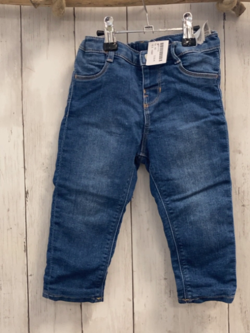 H&M Hose Gr. 80  blau jeans gefüttert Bund verstellbar