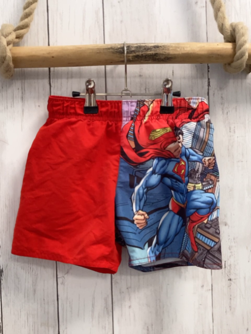   Badeshorts  Gr. 110  rot bunt Superman 