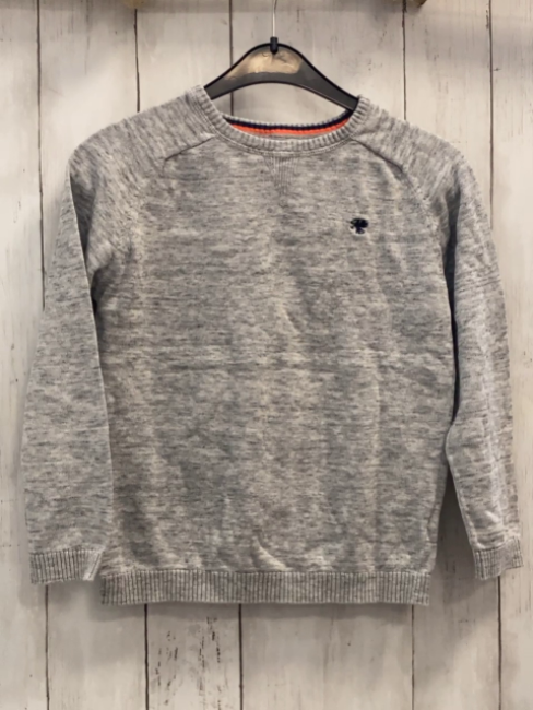 Next  Pullover  Gr. 122  hellgrau meliert Strick 