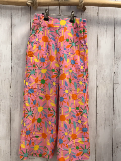 Panco Hose Gr. 128  rosa bunte Sonnen  Bund verstellbar weites Bein