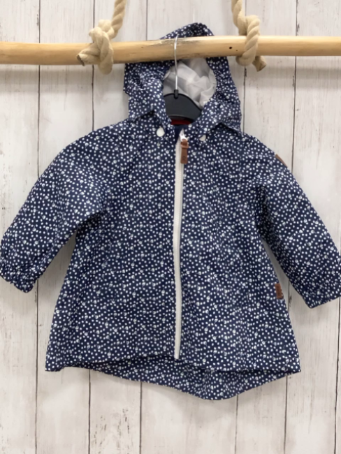 Reima Regenjacke Gr. 80  blau weiße Punkte 