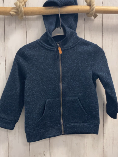  Strickjacke Gr. 104  blau meliert