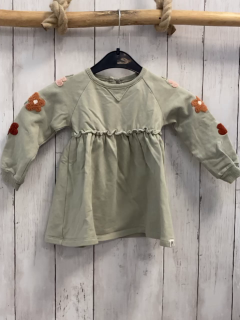 Rabbit & Bear  Kleid  Gr. 74  mint bunte Plüschblumen 