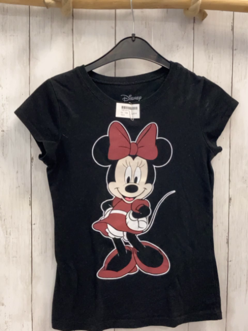   T-Shirt Gr. 134  schwarz Minnie Mouse mit Glitzer 
