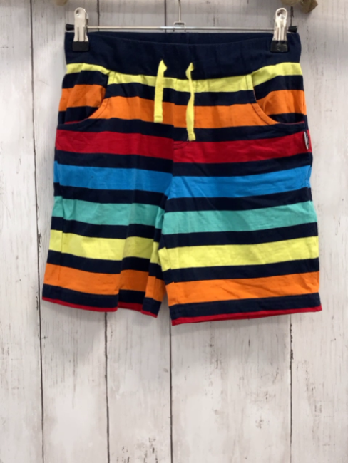 Jako-o  Shorts  Gr. 140  blau bunte Streifen gelbe Kordel 