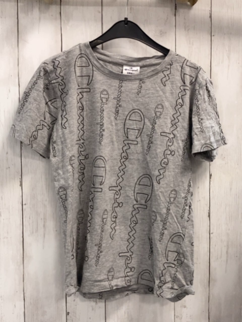 Champion  T-Shirt  Gr. 152  grau schwarze Schrift 