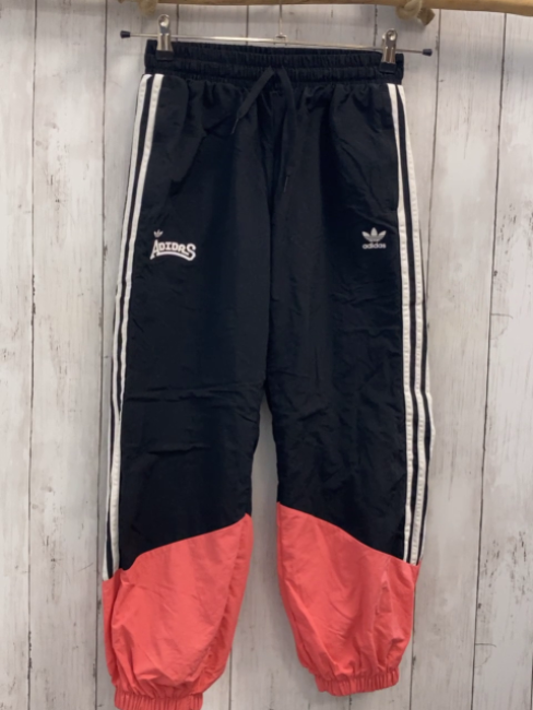 Adidas  Jogginghose  Gr. 152  schwarz unten lachs seitliche weiße Streifen