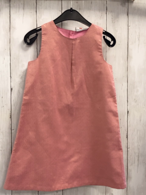   Kleid  Gr. 104  rosa mit goldenen Glitzerpunkten 