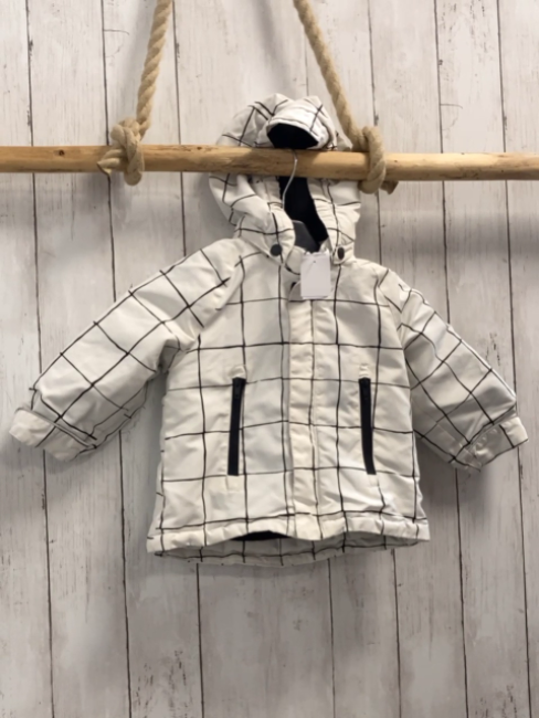 H&M Jacke Gr. 80  weiß schwarze Karos