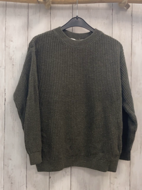 H&M  Pullover  Gr. 134/140  oliv Rippen Strick 