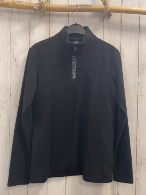 Protest  Pullover  Gr. 170/176  dunkelgrau Fleece Reißverschluss 