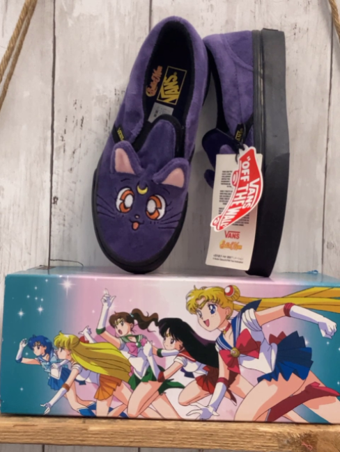 neu Vans  Schuhe  Gr. 32  lila Plüsch Tiergeischt Pretty Guardians Sailor Moon