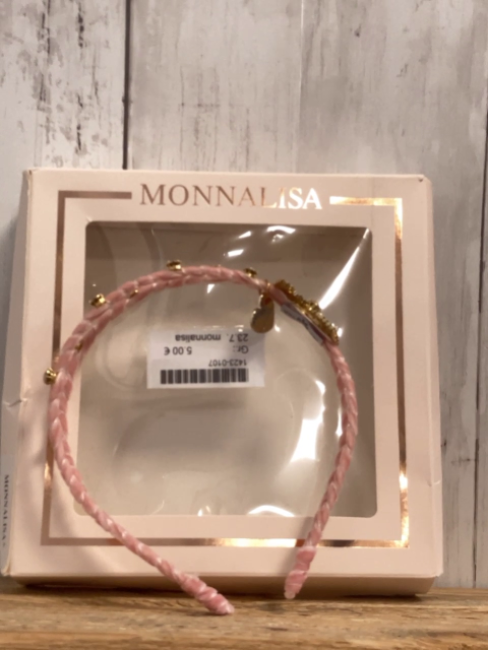 monnalisa  Haarreifen  rosa mit goldenen Applikationen mit Steinen 