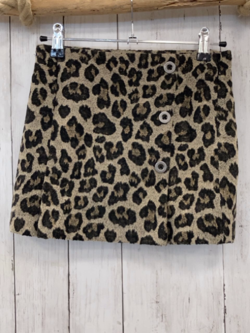 Next  Rock Gr. 128  beige schwarz ocker leoprint 