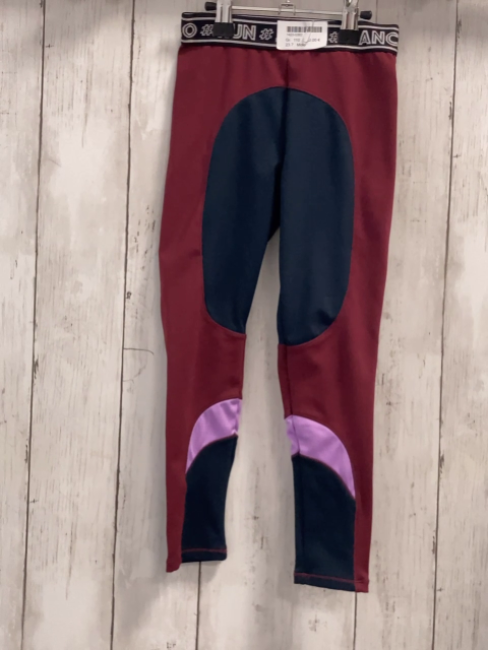 Molo  Sportleggings  Gr. 110  weinrot blau flieder Bund mit weißer Schrift 
