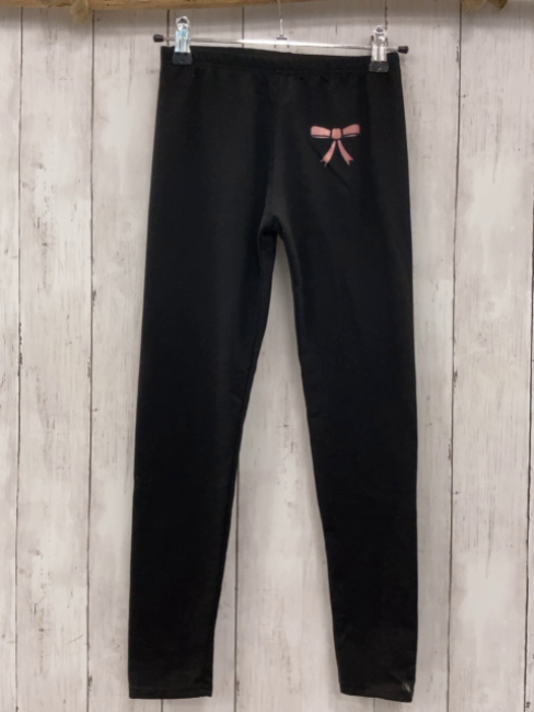 Shosho Leggings  Gr. 140  schwarz rosa Schleife 