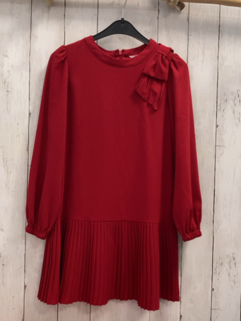 Mayoral  Kleid  Gr. 140  rot Schleife crincled Rock