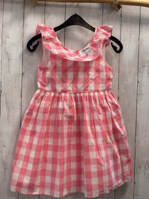 Tommy Bahamas  Kleid  Gr. 128  pink weiß kariert Rüschenkragen weißer Unterrock