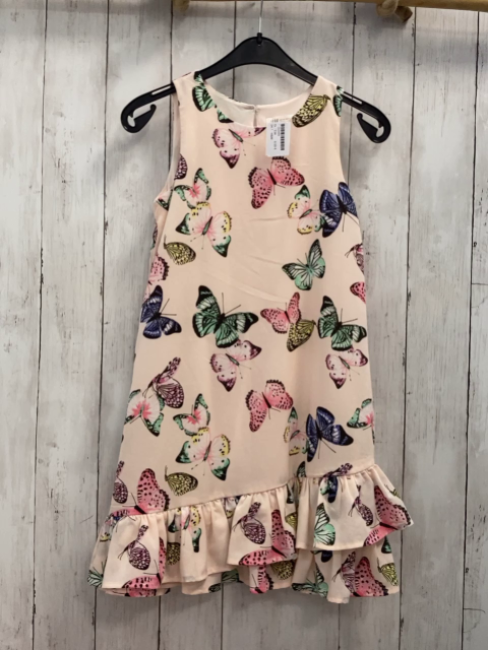H&M  Kleid  Gr. 134  rosa bunte Schmetterlinge 