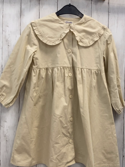 neu Shoo-La-Rue  Kleid  Gr. 128  creme großer Kragen mit Rüschenbund 