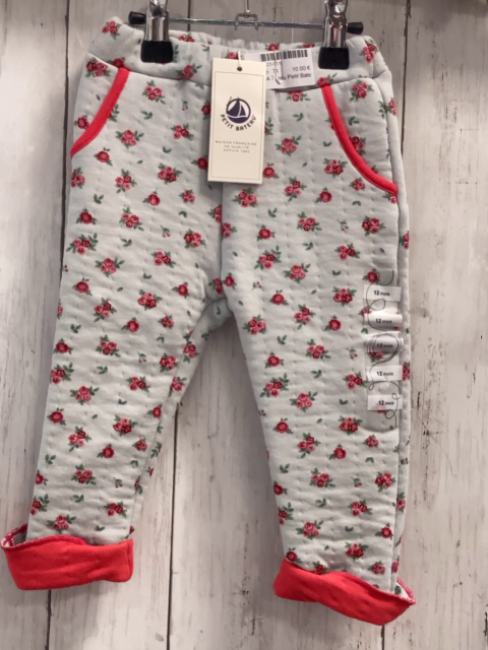 neu Petit Bateau  Jogginghose  Gr. 74  hellblau Blumen gefüttert NP 34,90 € Outletpreis 24  € 