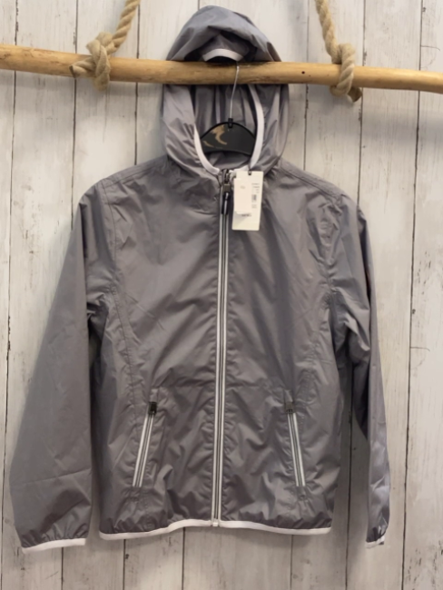 neu Marc O´ Polo  Regenjacke  Gr. 140  grau weißer Bund NP 69,95 € 