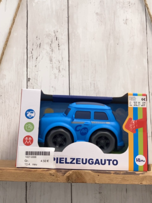 neu  Plastikspielzeug  blaues Auto 