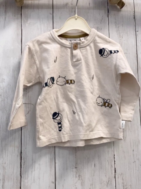 Sanetta  Langarmshirt Gr. 86  beige Raupen 