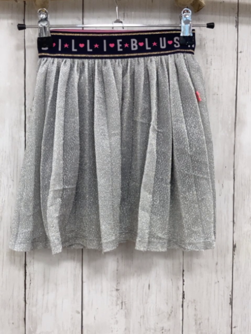 Billieblush  Rock Gr. 98  silber Glitzer + schwarzer Gummibund mit Schrift 