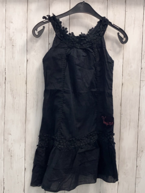 Vingino  Kleid  Gr. 140  schwarz Blumenstickerei 
