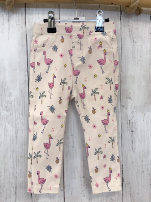 Zara  Jeggings  Gr. 92  beige Flamingos Palmen ua 