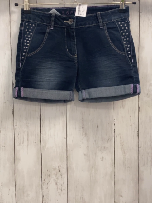 Esprit  Shorts  Gr. 164  blau jeans Nieten Umschlag Bund verstellbar 