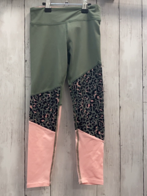 H&M  Sportleggings  Gr. 110/116  kiwi rosa + schwarz rosa gemustert 